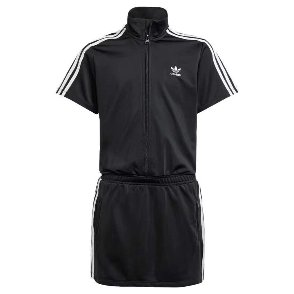 Adidas Kids Firebird Dress Skirt Romper Size M Black White 3-Stripe JD3535 - Picture 3 of 11